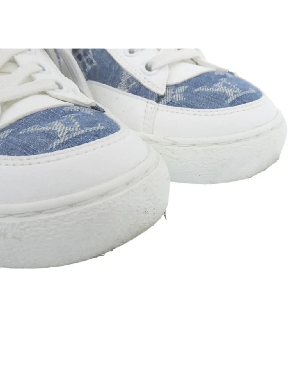 Louis Vuitton Charlie Line Sneakers Shoes White Blue 34.5 - Picture 4 of 6